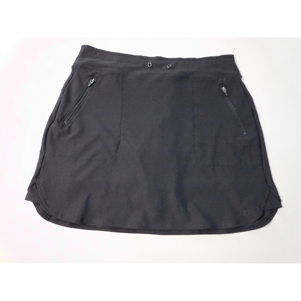TEK Gear Skort Women's Size Small Black DryTEK Zip Pockets Skirt Stretch